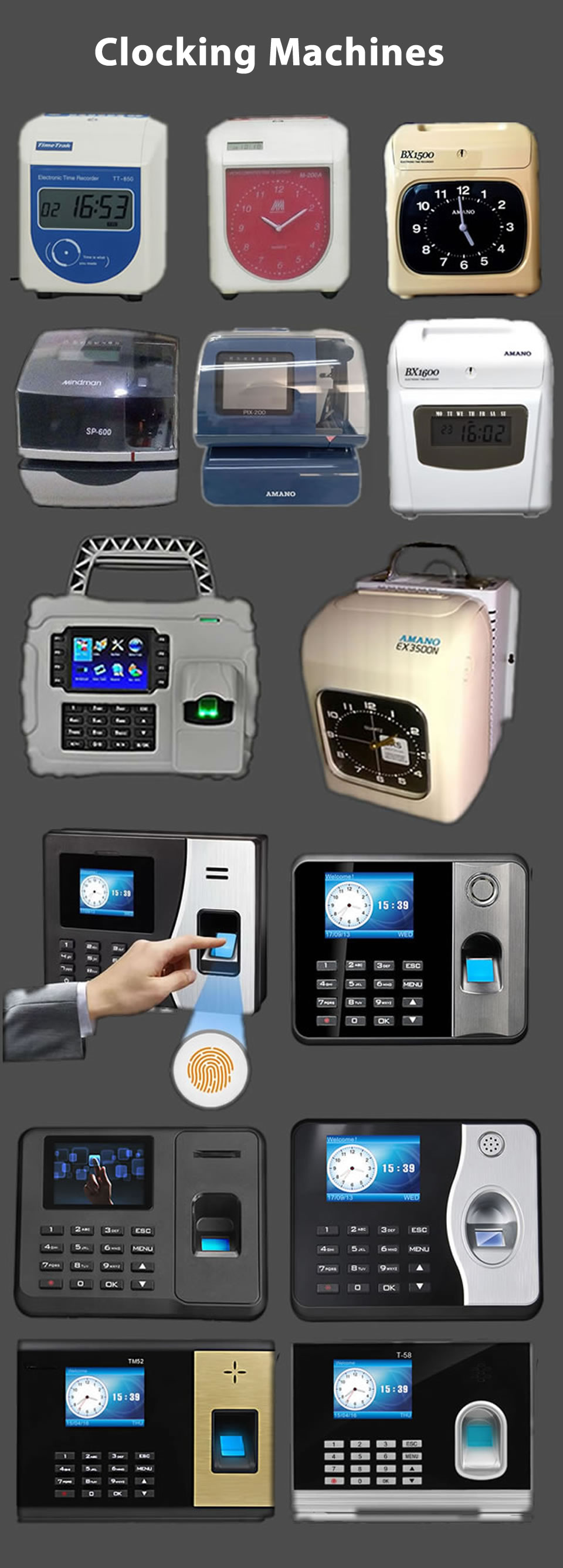 clocking machine systems